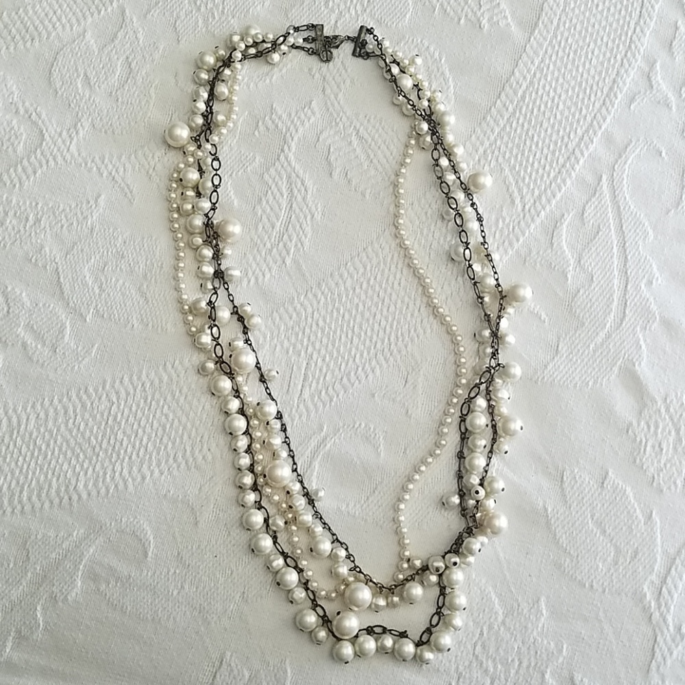 Talbots Layerd Pearl Necklace